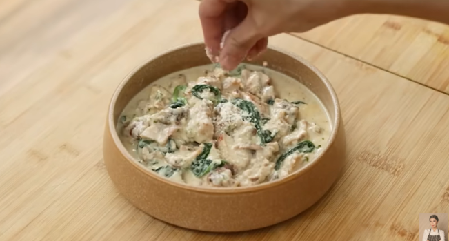 Creami garlic chicken ala chef Devina. (YouTube)
